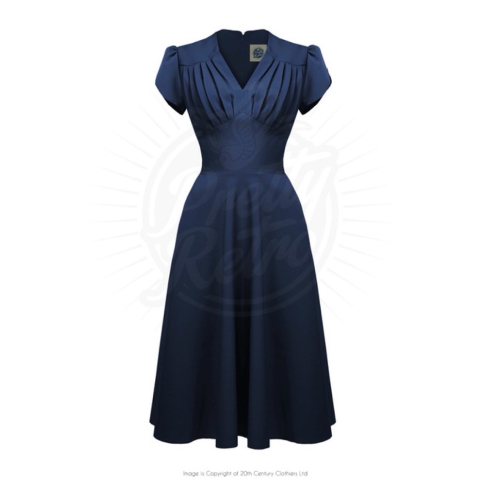 Pretty Retro - Retro 50s Swing Dress in Navy